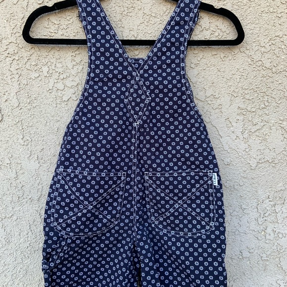 EUC Vintage 90s L.L. Bean Girl’s Daisy Flower Print Shortalls Overalls - Picture 8 of 8